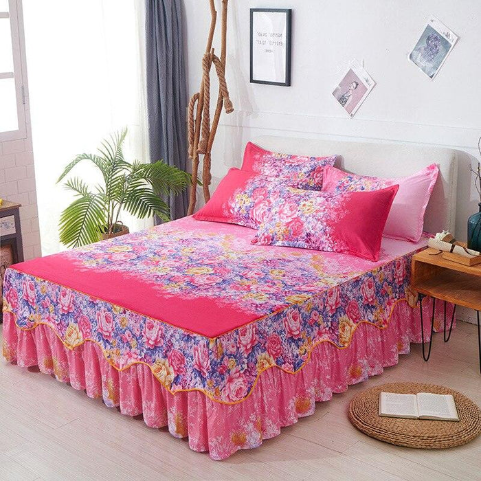 Luxury Lace Ruffle Pillow Sham Set - Elegant Bedroom Upgrade