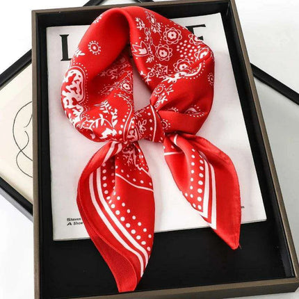 Elegant Leopard Print Silk Scarf - Premium Women's Fashion Accessory