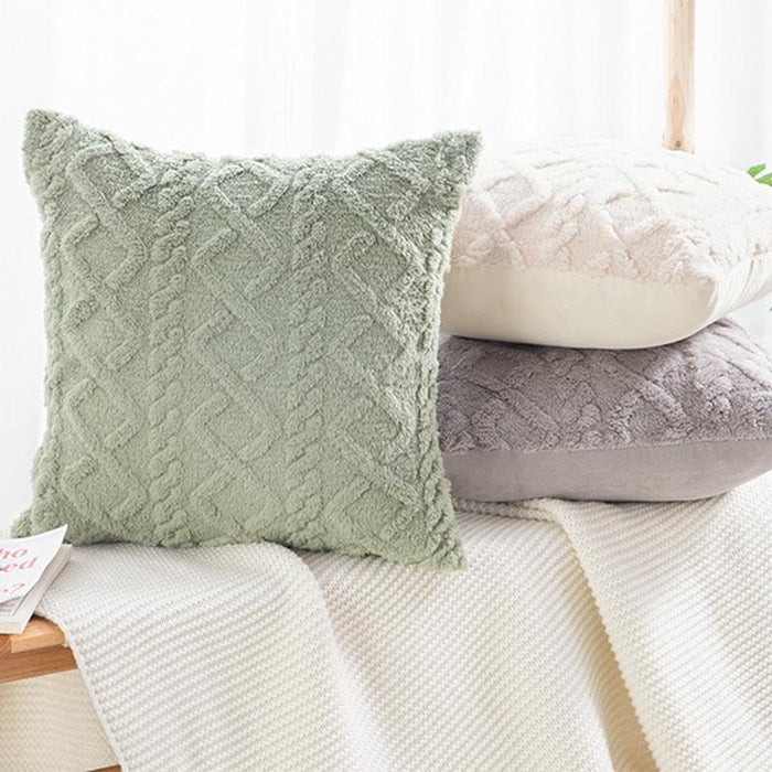 Cozy Winter Elegance Plush Fleece Pillow Set