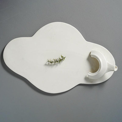 Elegant Irregular Ceramic Plate for Exquisite Dining Experience