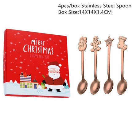 Festive Joy Stainless Steel Cutlery Set - Delightful Tableware for Holiday Celebrations
