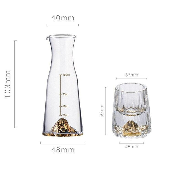 Luxurious Gold Foil Crystal Glass Tumblers for Sophisticated Drinking Moments