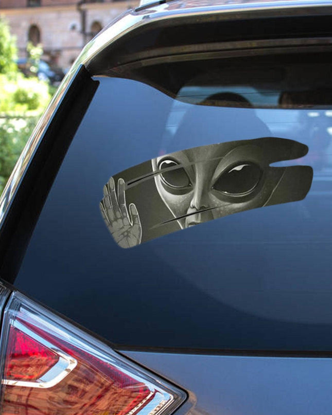 Intergalactic Alien Invasion 3D Car Sticker - Premium Design Decal