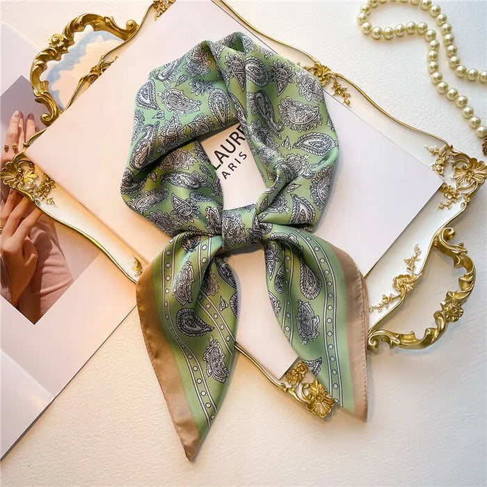 70cm Silky Square Scarf - Luxe Fashion Essential for Elegant Women