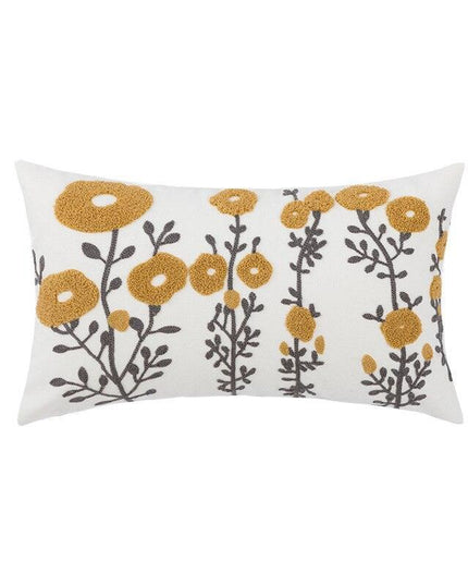 Boho Chic Floral Lumbar Pillow Cover - Stylish Home Decor Accent