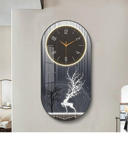 Chic Botanical Elegance - Sophisticated Wall Clock for Home and Dining Spaces