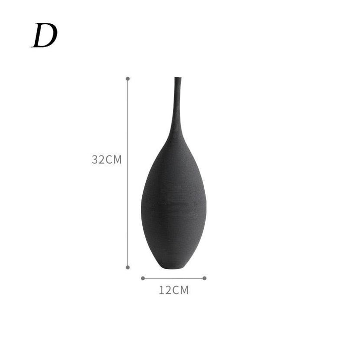 Elegant Handcrafted Ceramic Vase with Monochrome Charm