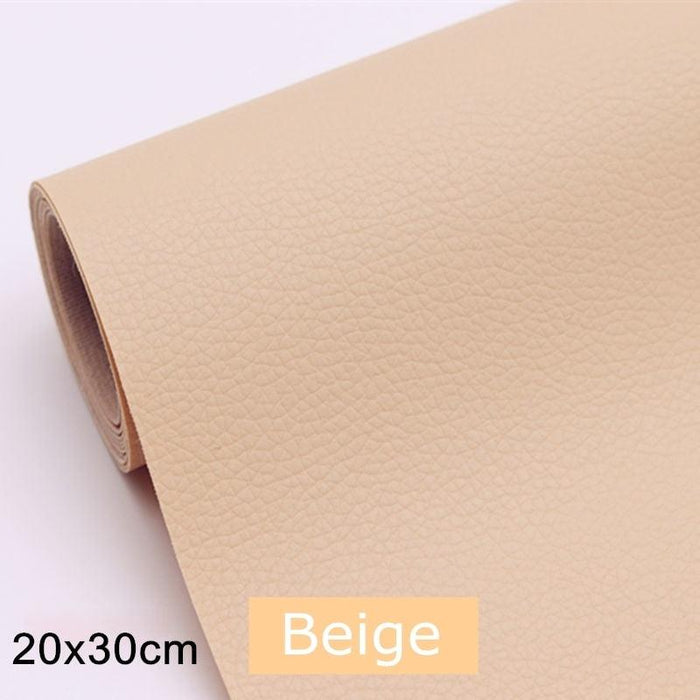 Luxe Litchi PU Leather Patch Stickers - 20x30cm