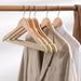 Luxurious Velvet-Flocked Lotus Wood Hangers - Available in 5 or 10 Packs for Elegant Closet Organization