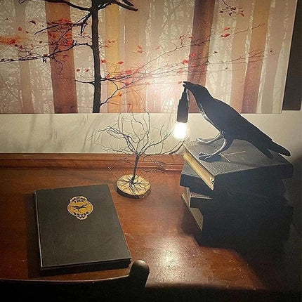 Charming Crow Resin Lamp: Brighten Your Home with Playful Elegance