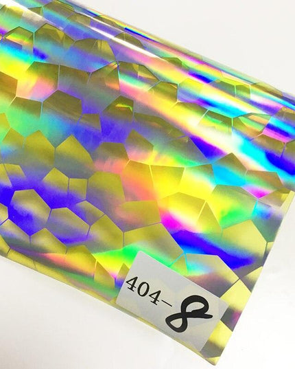 Iridescent Football Pattern PVC Jelly Vinyl Fabric - Ideal for Creative Projects