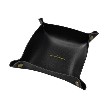 Elegant PU Leather Organizer Caddy: Versatile Storage Solution for Jewelry, Makeup, and Keys