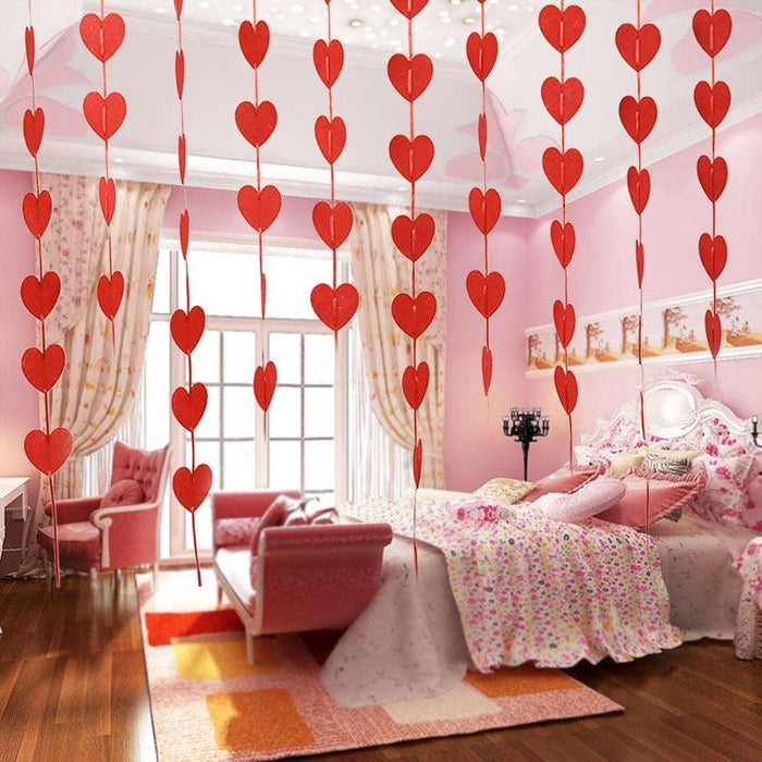 Enchanting Heart-Shaped Garland Collection - 400 Premium Quality Pieces