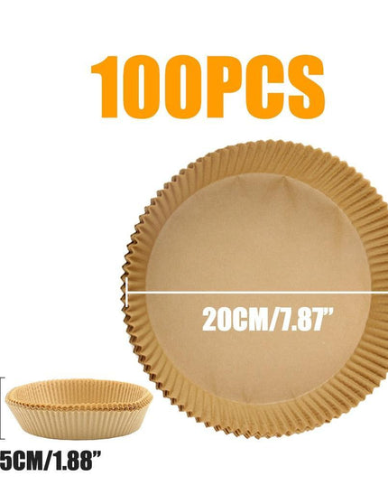 Round Non-Stick Parchment Paper Liners for Effortless Air Fryer Cooking