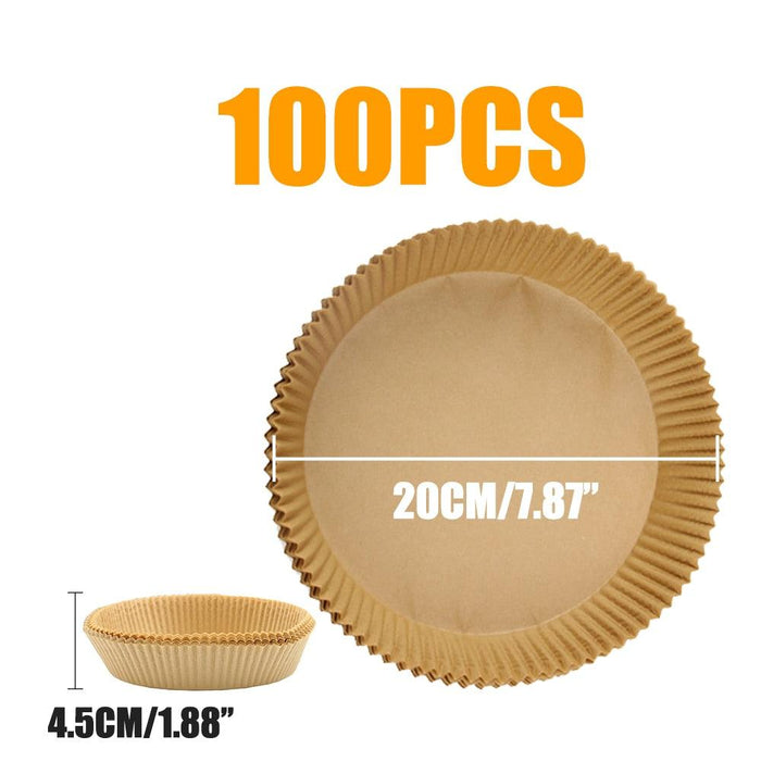 Round Non-Stick Parchment Paper Liners for Effortless Air Fryer Cooking