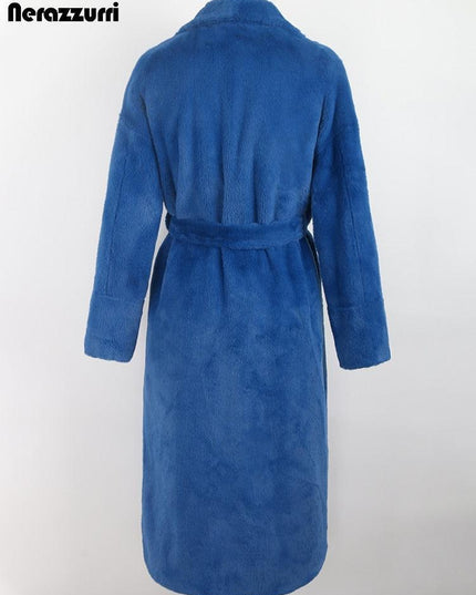 Opulent Faux Rabbit Fur Coat - Transform Your Winter Wardrobe