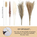 104 Pcs Dried Pampas Grass Bouquet - Luxuriant Home Décor and Wedding Flowers