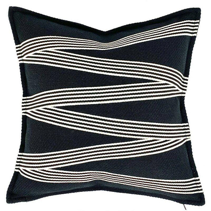 Dual-Pattern Geometric Pillow Sham