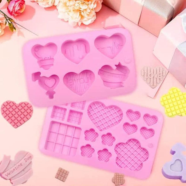 Heartfelt Silicone Mold Set for Creative Baking and Crafts