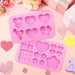 Enchanting Love Hearts Silicone Mold Kit - Perfect for Baking and Crafting Bliss