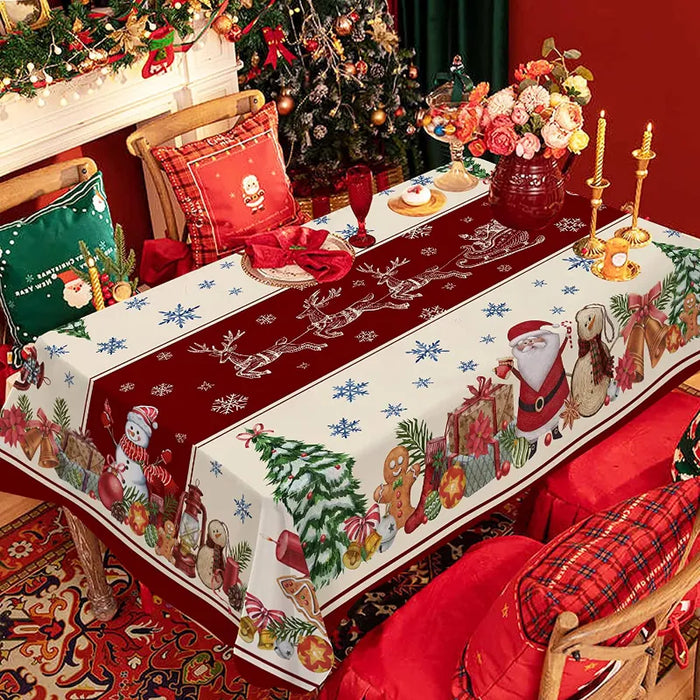Festive Waterproof Christmas Tablecloth for Home Décor