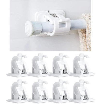 Heavy-Duty Waterproof Curtain Rod Brackets with Easy Peel-and-Stick Installation