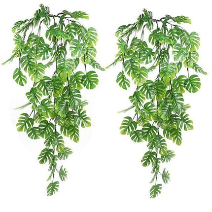 Lifelike Persian Fern Faux Hanging Plant Duo - Chic Greenery for Home and Event Decor