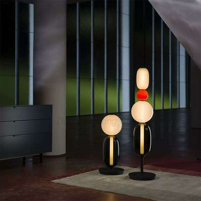 Opulent Scandinavian Glass Floor Lamp for Stylish Home Lighting