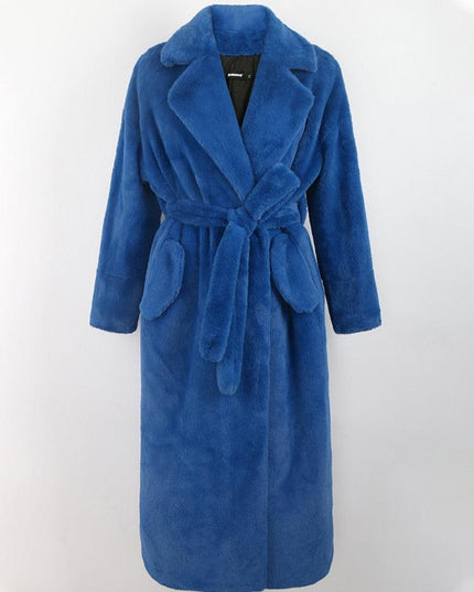 Opulent Faux Rabbit Fur Coat - Transform Your Winter Wardrobe