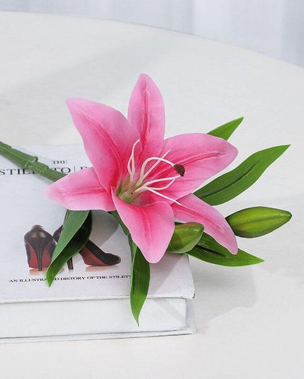Elegant Lily Floral Arrangement: Stunning Artificial Flower Set for Home and Event Decor