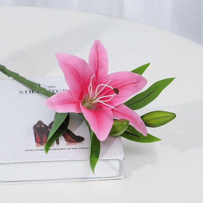 Elegant Lily Floral Arrangement: Stunning Artificial Flower Set for Home and Event Decor