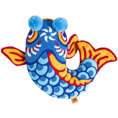Chinese New Year Tiger Pillowcase with Lucky Fish Embroidery