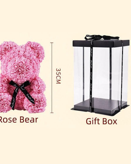 Elegant Teddy Rose Bear with Artificial Blooms - Perfect Gift for Cherished Moments