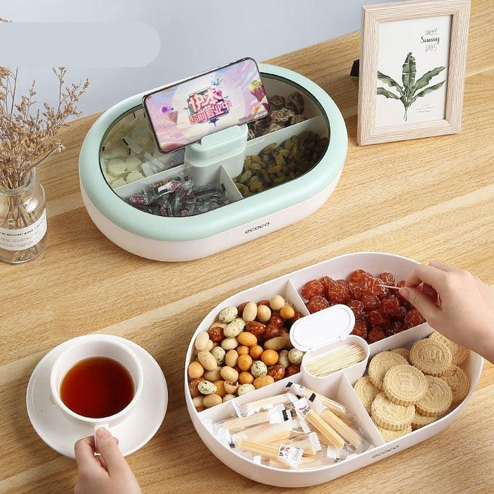 Candy Plate Dry Fruit Plate Home Living Room Coffee Table Snack Snack Storage Box Net Red Melon Seeds Refreshment Nut Tray