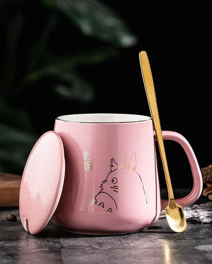 Elegant Golden Totoro Ceramic Mug Collection - 400ml Capacity