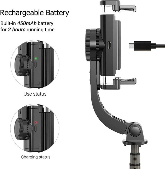3-in-1 Bluetooth Gimbal Stabilizer Tripod for iPhone/Huawei XIAOMI