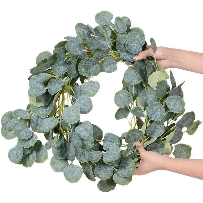 Elegant Silver Dollar Eucalyptus Green Swag - Chic Home Decor Accent