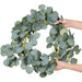 Elegant Silver Dollar Eucalyptus Green Swag - Chic Home Decor Accent