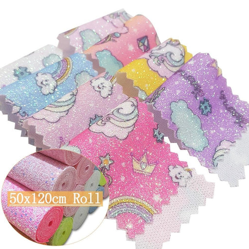 Enchanting Unicorn Sparkle Fabric Roll for Whimsical Crafting and DIY Fun