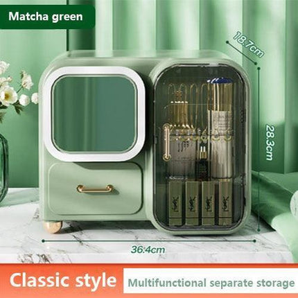 Elegant Makeup and Jewelry Storage Solution with Spacious Organization Compartments