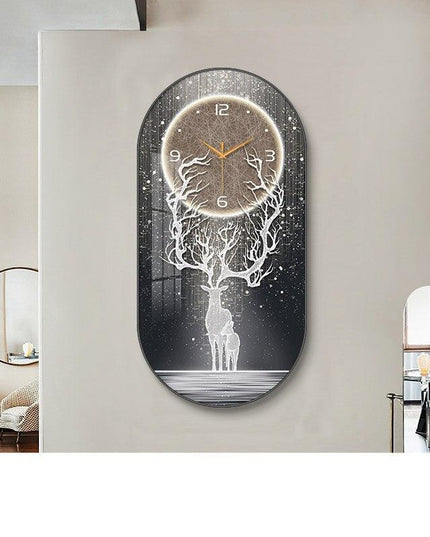 Chic Botanical Elegance - Sophisticated Wall Clock for Home and Dining Spaces