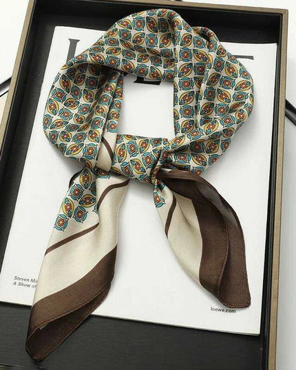 Elegant Leopard Print Silk Scarf - Premium Women's Fashion Accessory