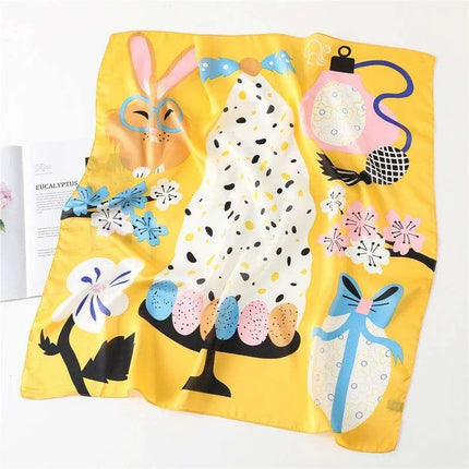 Elegant 70x70CM Printed Polyester Scarf for Timeless Style