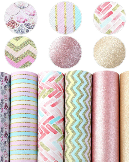 Elegant Pink Lychee Glitter Faux Leather Craft Sheets for Stunning DIY Projects