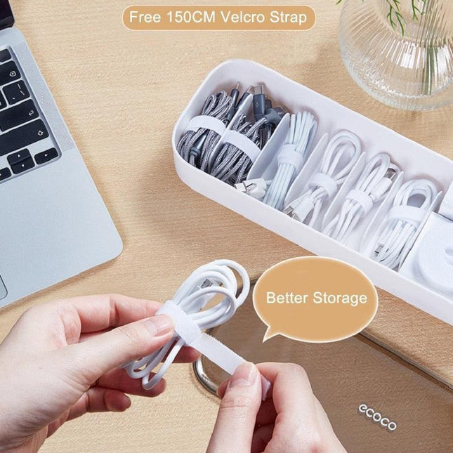 Retro Chic Cable Management Solution for an Organized Workspace