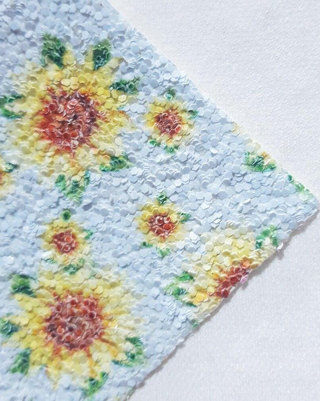 Sunflower Glitter Leather - Creative Crafting Delight