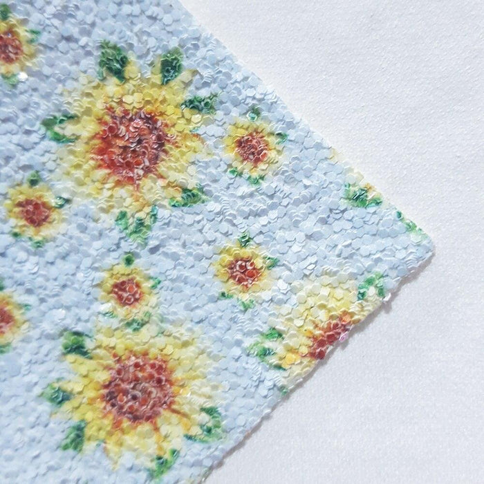 Sunflower Glitter Leather - Creative Crafting Delight
