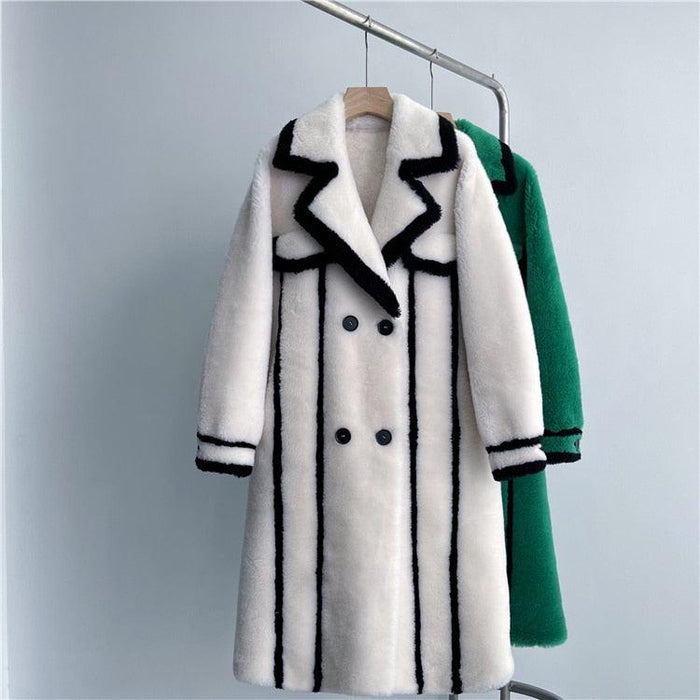 Winter Opulence: Sheep Shearling Fur Jacket with Unmatched Elegance