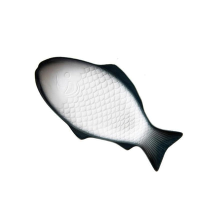 Elegant Fish-Shaped White Ceramic Dining Plate for Sophisticated Entertaining