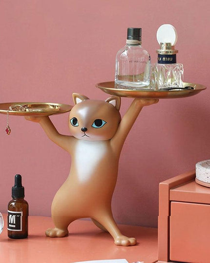 Charming Cat Tray Figurines for Fun and Functional Organization